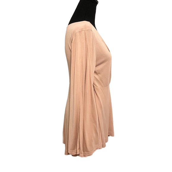 Free People Wrap Bell Sleeve Blouse in Pink - Picture 6 of 8